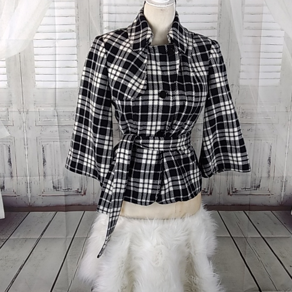 East 5th AVE crop hounds tooth jacket